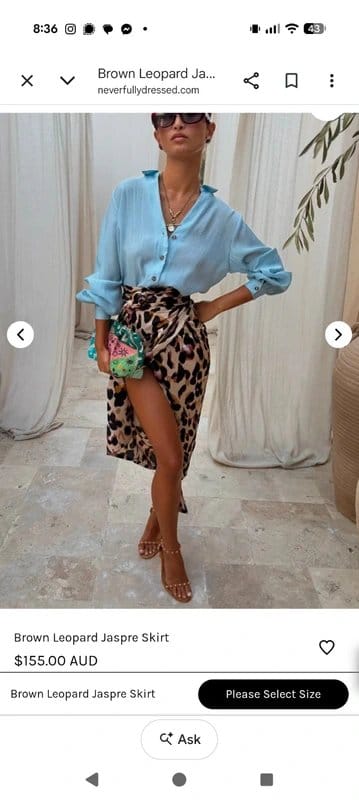Never Fully Dressed Never Fully Dressed Leopard Jaspre Wrap Skirt - 1