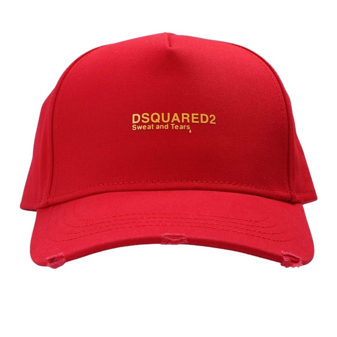 Dsquared2 Dsquared2 Men's Sweat & Tears Logo Red Cap - 1