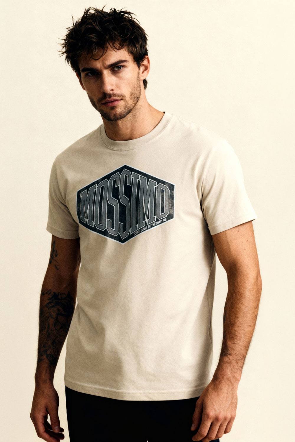 Mossimo Mossimo Men's Back in the day T-Shirt in Natural - 3