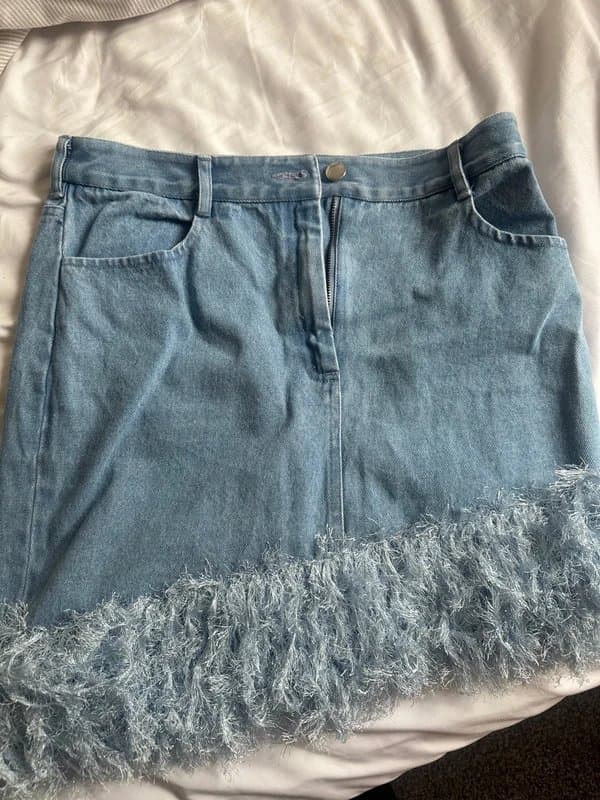 ASOS asos luxe denim skirt
