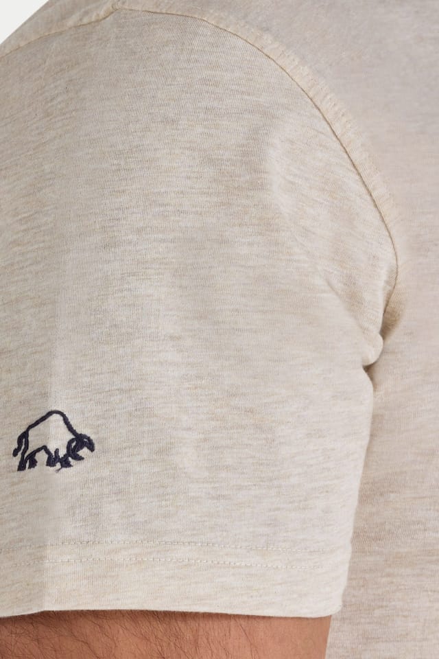 raging bull Raging Bull Men's Mountains Back Print T-Shirt in Natural - 3
