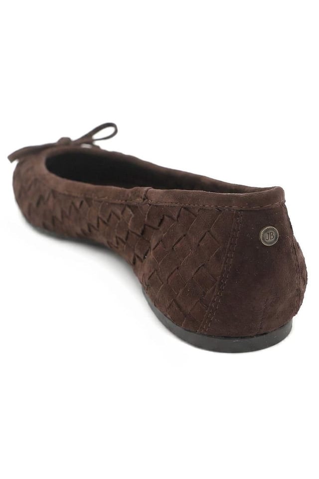 Jones Bootmaker Jones Bootmaker Women's Orta Leather Woven Pumps in Brown - 3
