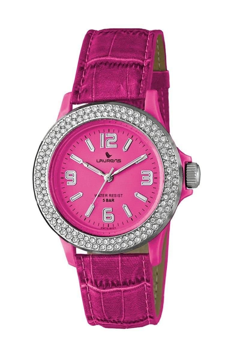 Laurens Basic Laurens Basic Women's Basic Colorato Leat Pink Watch