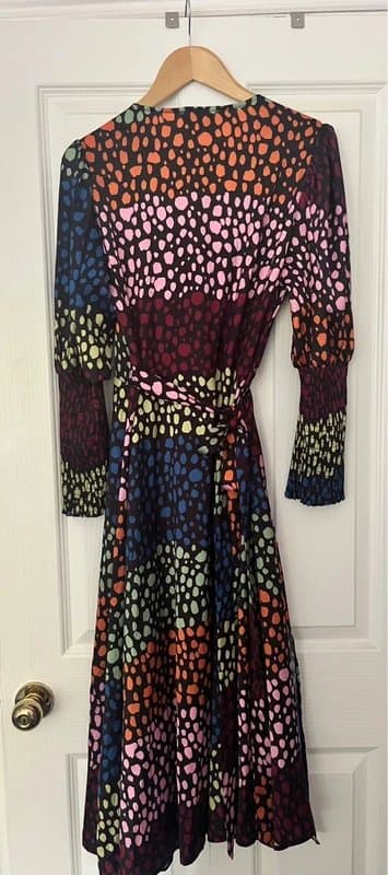Never Fully Dressed Never Fully dressed colourful print wrap dress