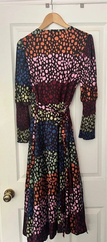 Never Fully Dressed Multi-Colour Print Wrap Dress