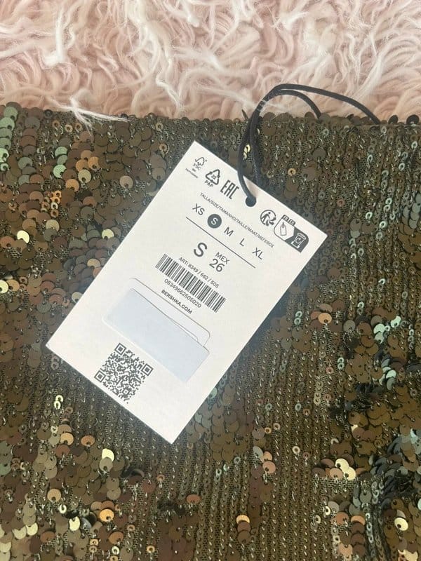 Bershka Green Sequin Shorts
