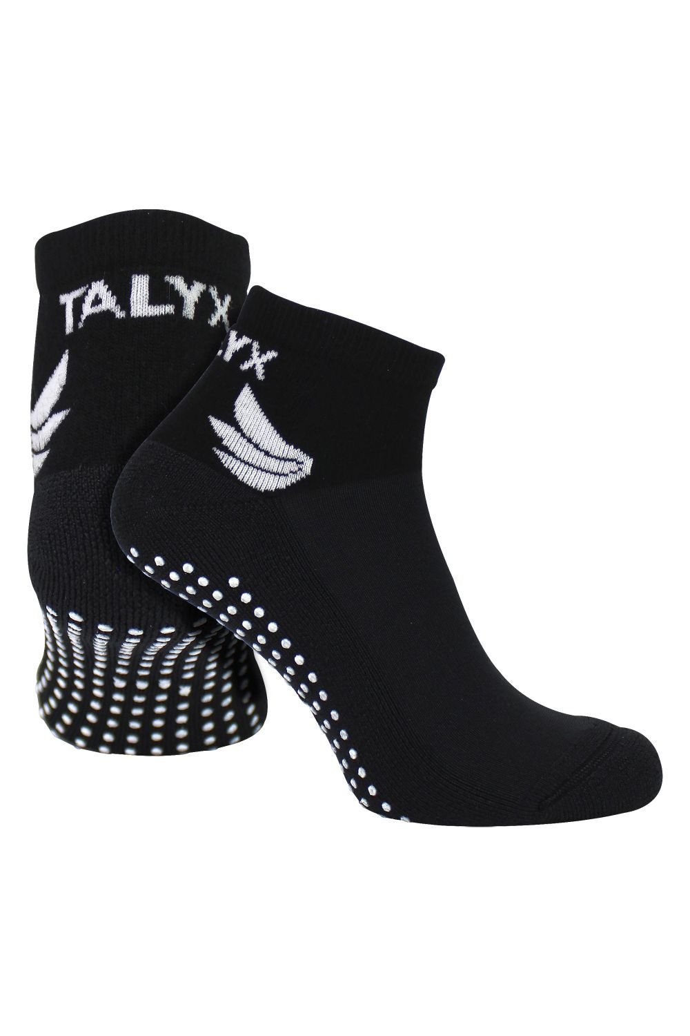 TALYX TALYX Men's 3 Pack Bamboo Ankle Non Slip Grip Socks in Black - 3