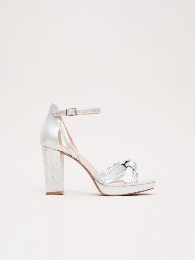 Phase Eight Phase Eight Women's Platform Sandals in Metallic Silver - 2