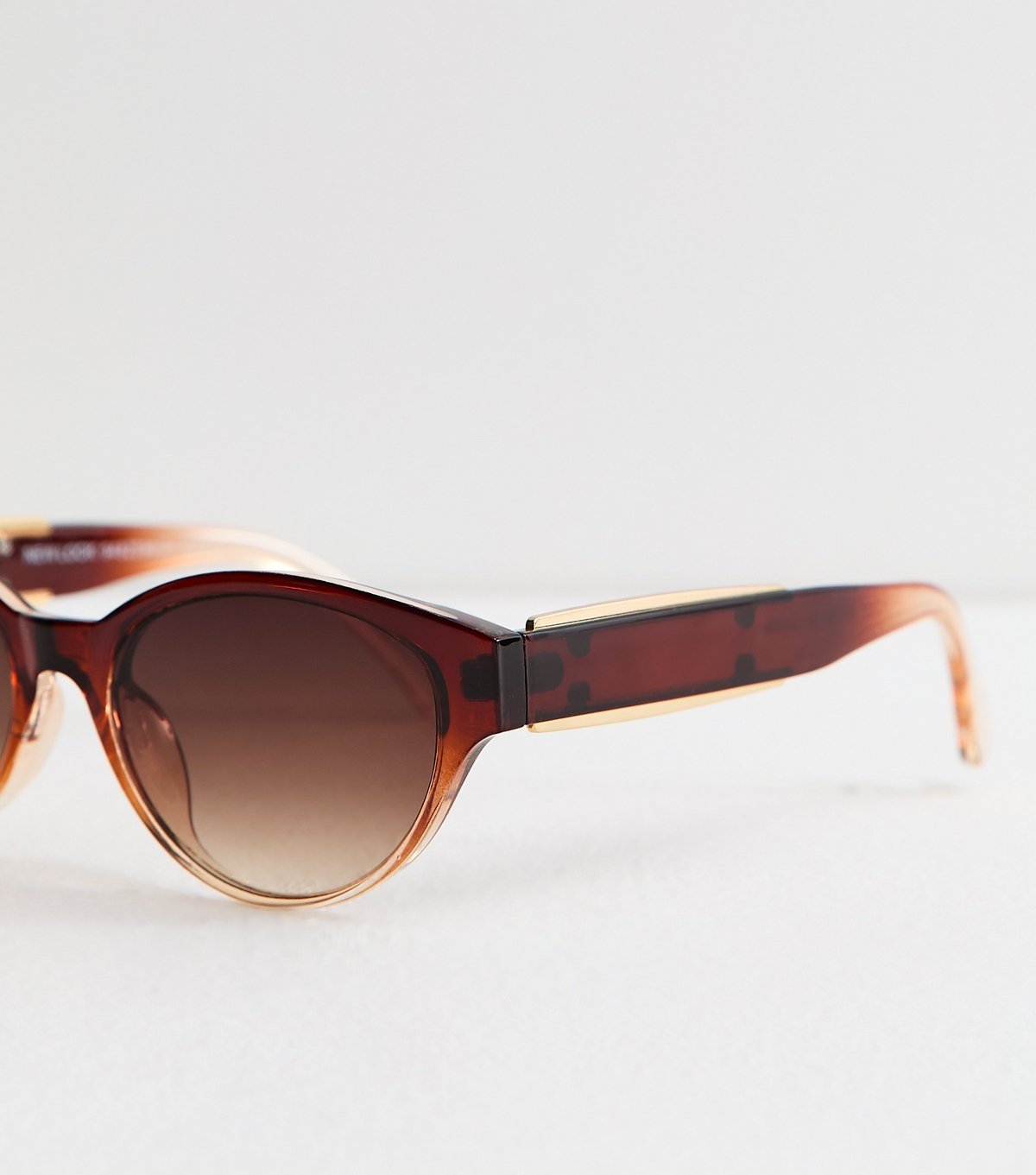 New Look Brown Oval Frame Sunglasses New Look - 3