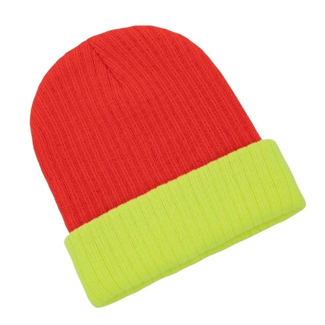 Korntex Korntex Men's Two Tone Beanie in Orange - 2