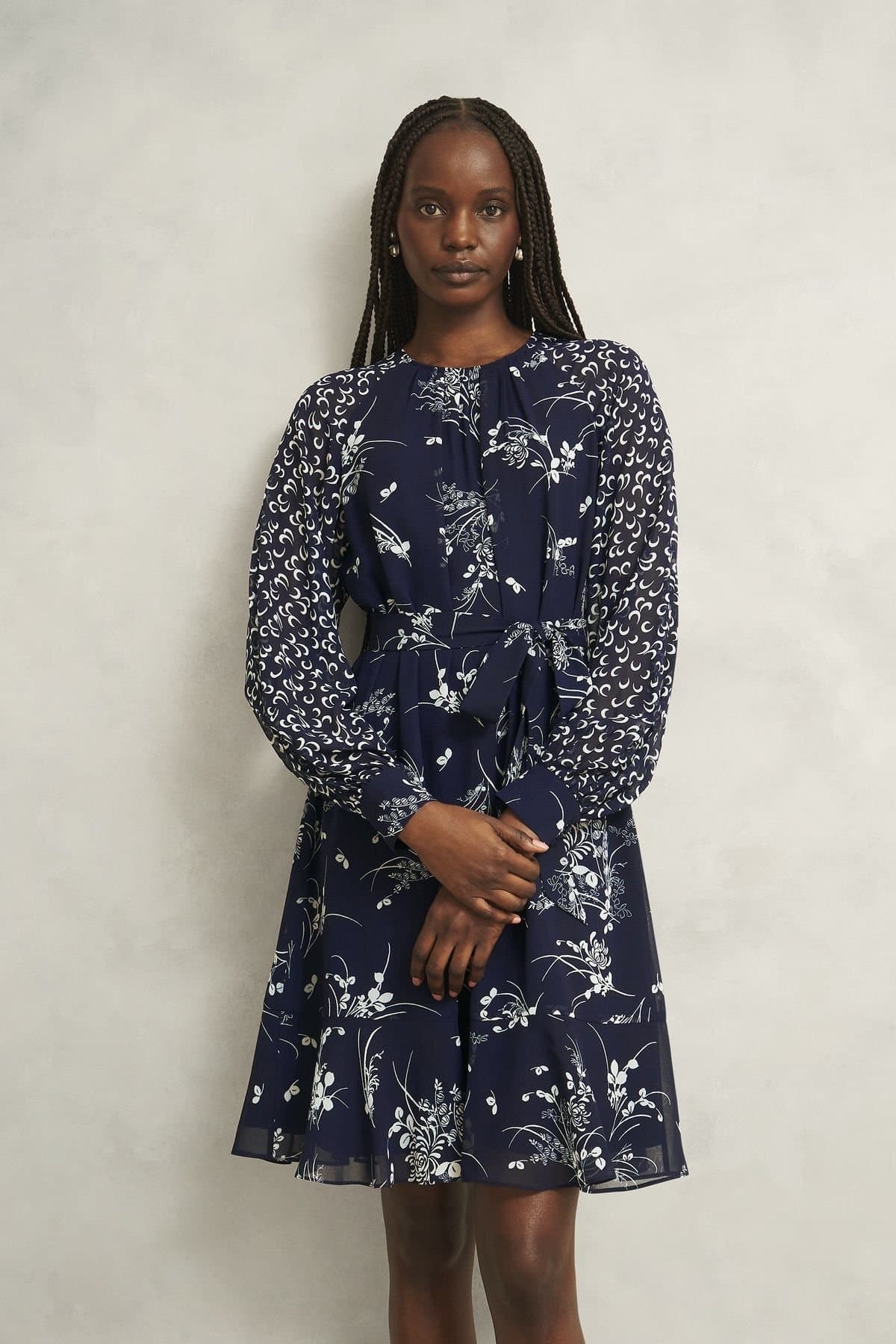 Hobbs London Hobbs London Women's Rosie Dress in Dark Navy