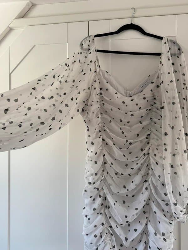 ASOS White polka dot mini dress