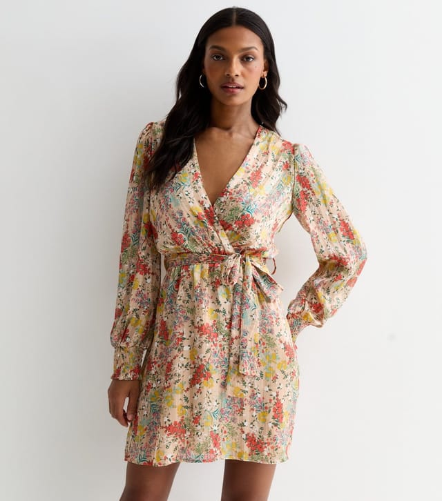 Gini London Women's Multicoloured Floral Chiffon Mini Dress Gini London New Look - 3