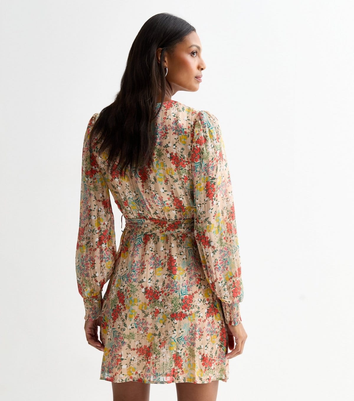 Gini London Women's Multicoloured Floral Chiffon Mini Dress Gini London New Look - 4