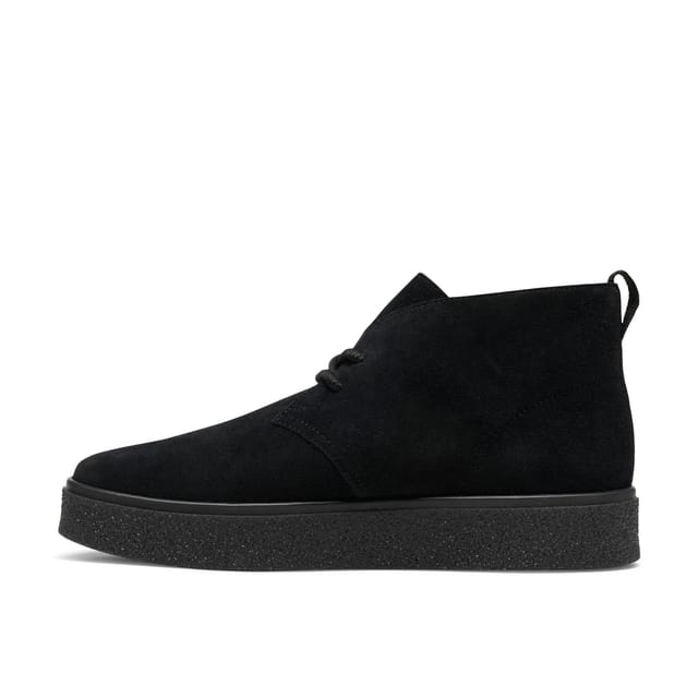 Clarks Clarks Men's Boxbee Desert Black/Black Suede Desert Boots, Lace Up in Black - 2