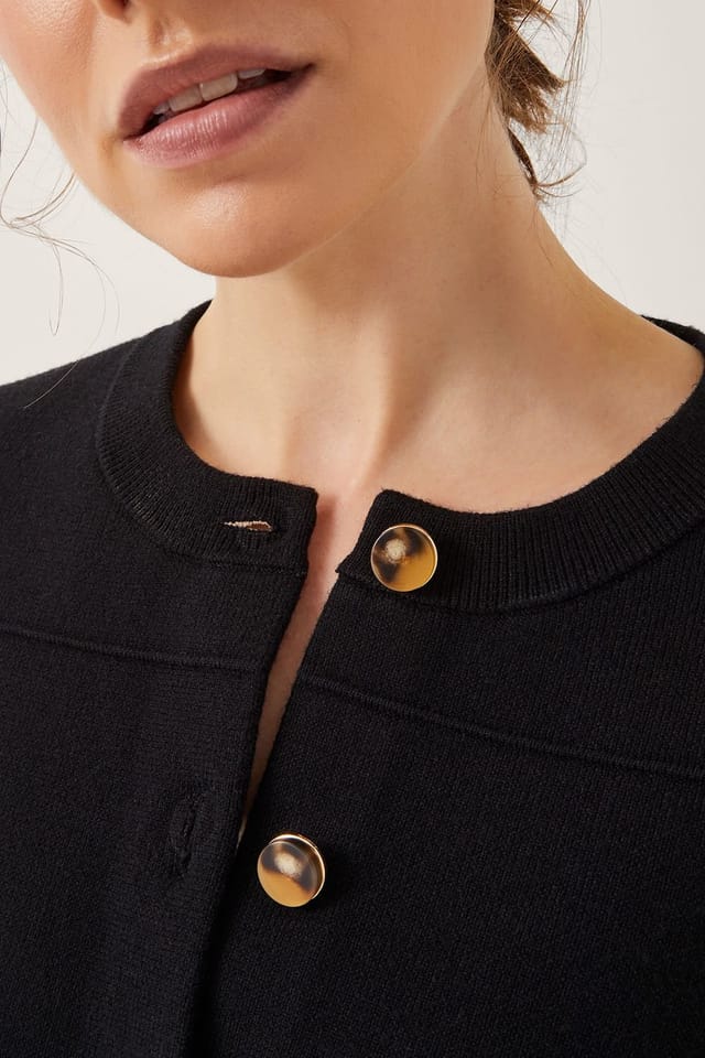 Monsoon Monsoon Women's Bria Crew Neck Cardigan Black - 3