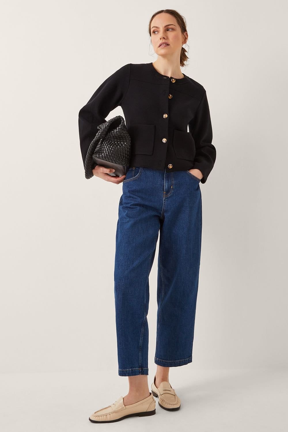 Monsoon Monsoon Women's Bria Crew Neck Cardigan Black - 4