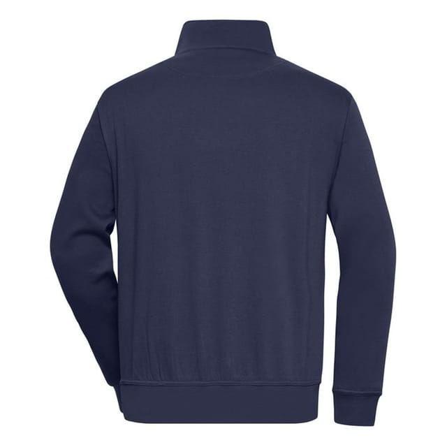 James and Nicholson James and Nicholson Men's Workwear Quarter Zip Sweatshirt in Navy - 2