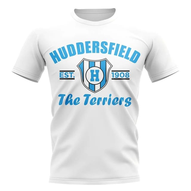 Huddersfield Huddersfield Men's Personalised Established Football T-Shirt in White - 2