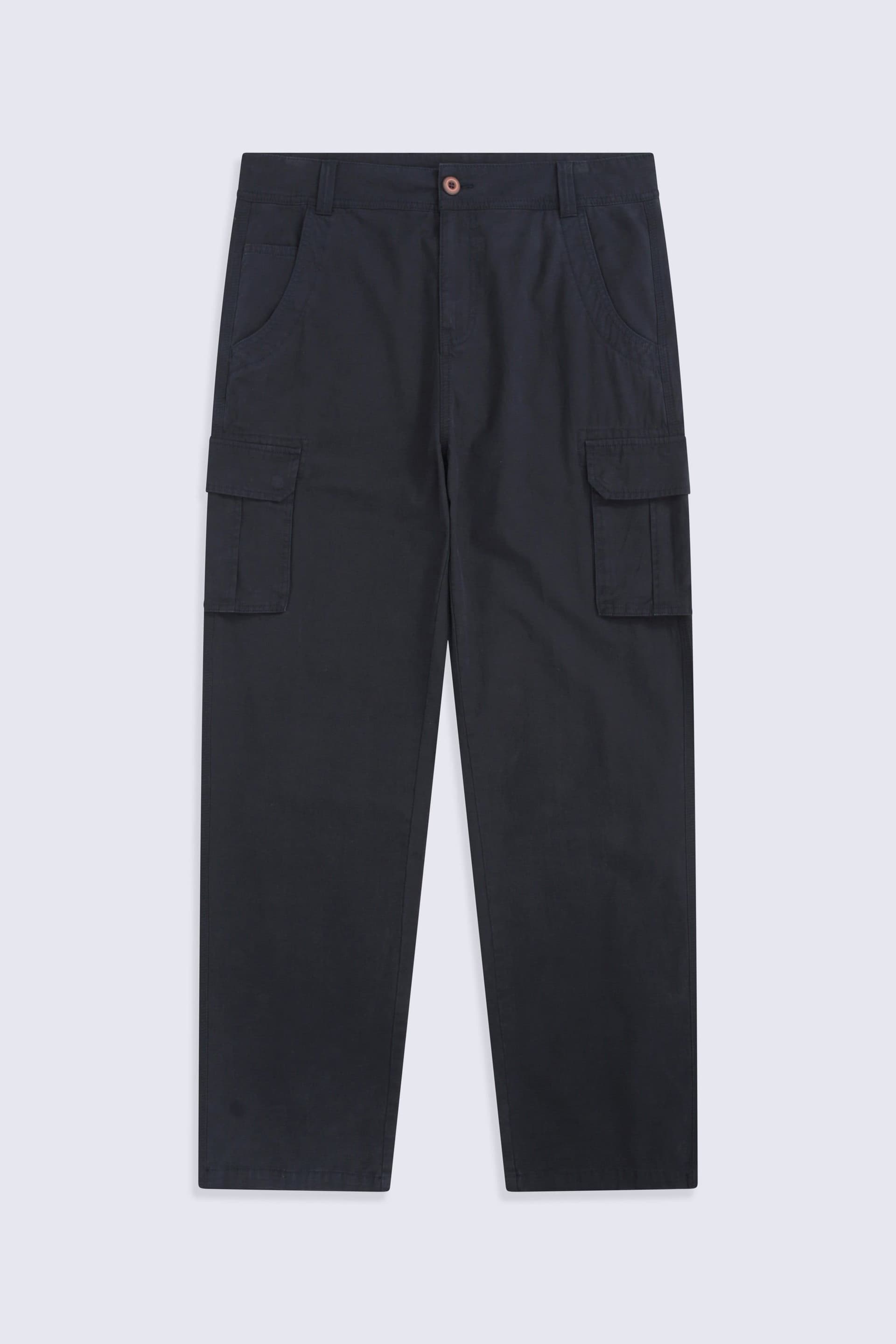 Animal Animal Men's 'Merrick' Multiple Pockets Cotton Relaxed Fit Trousers in Navy