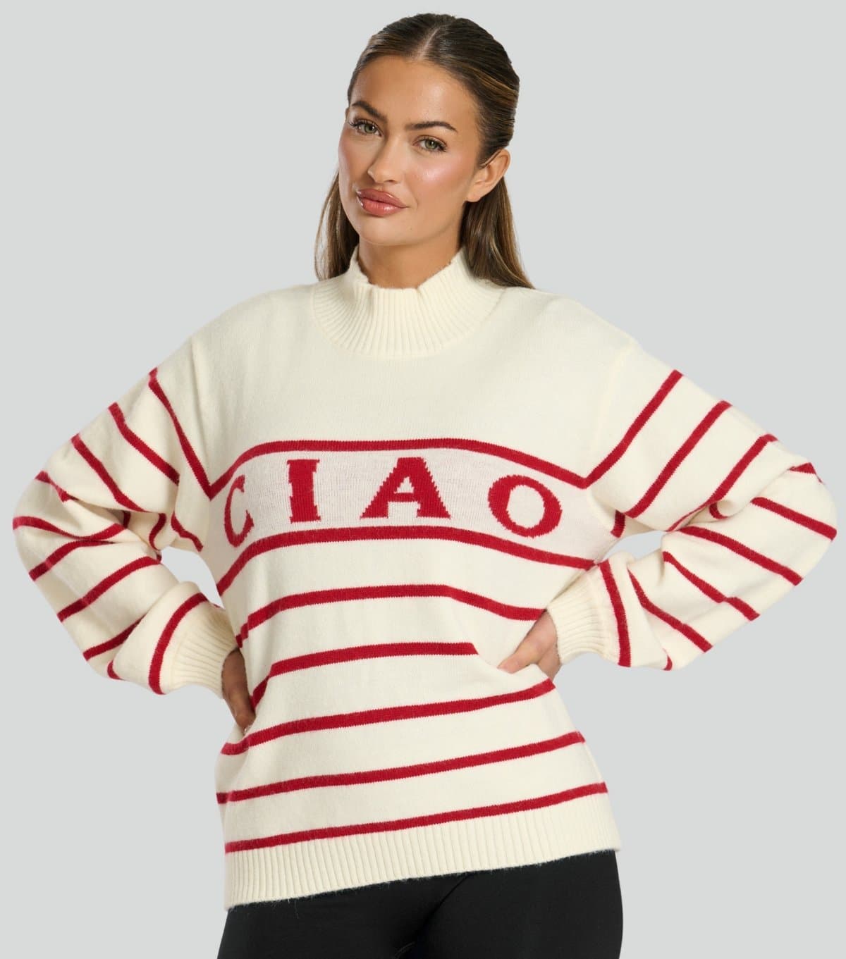South Beach Women's Cream Ciao Striped Jumper South Beach New Look