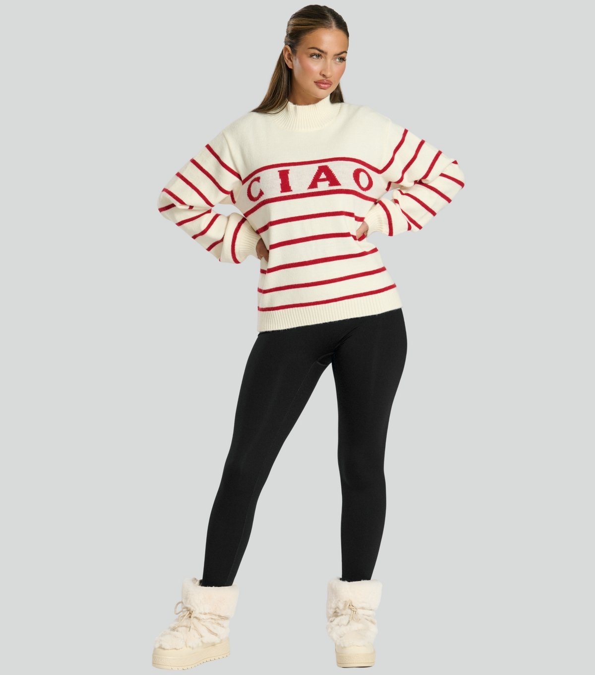 South Beach Women's Cream Ciao Striped Jumper South Beach New Look - 2