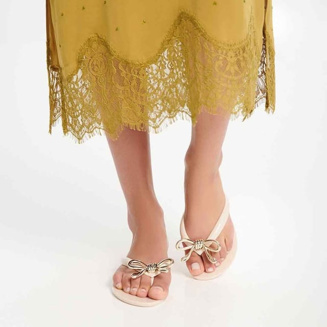 Melissa Shoes Melissa Shoes Women's Harmonic Iris Flats in Beige - 2