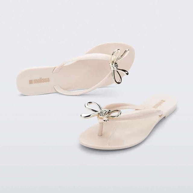 Melissa Shoes Melissa Shoes Women's Harmonic Iris Flats in Beige - 3