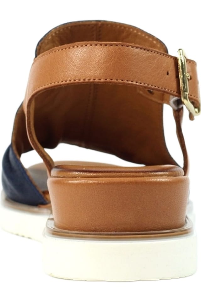 Lunar Lunar Women's Steffi Leather Wedge Sandals in Navy - 2