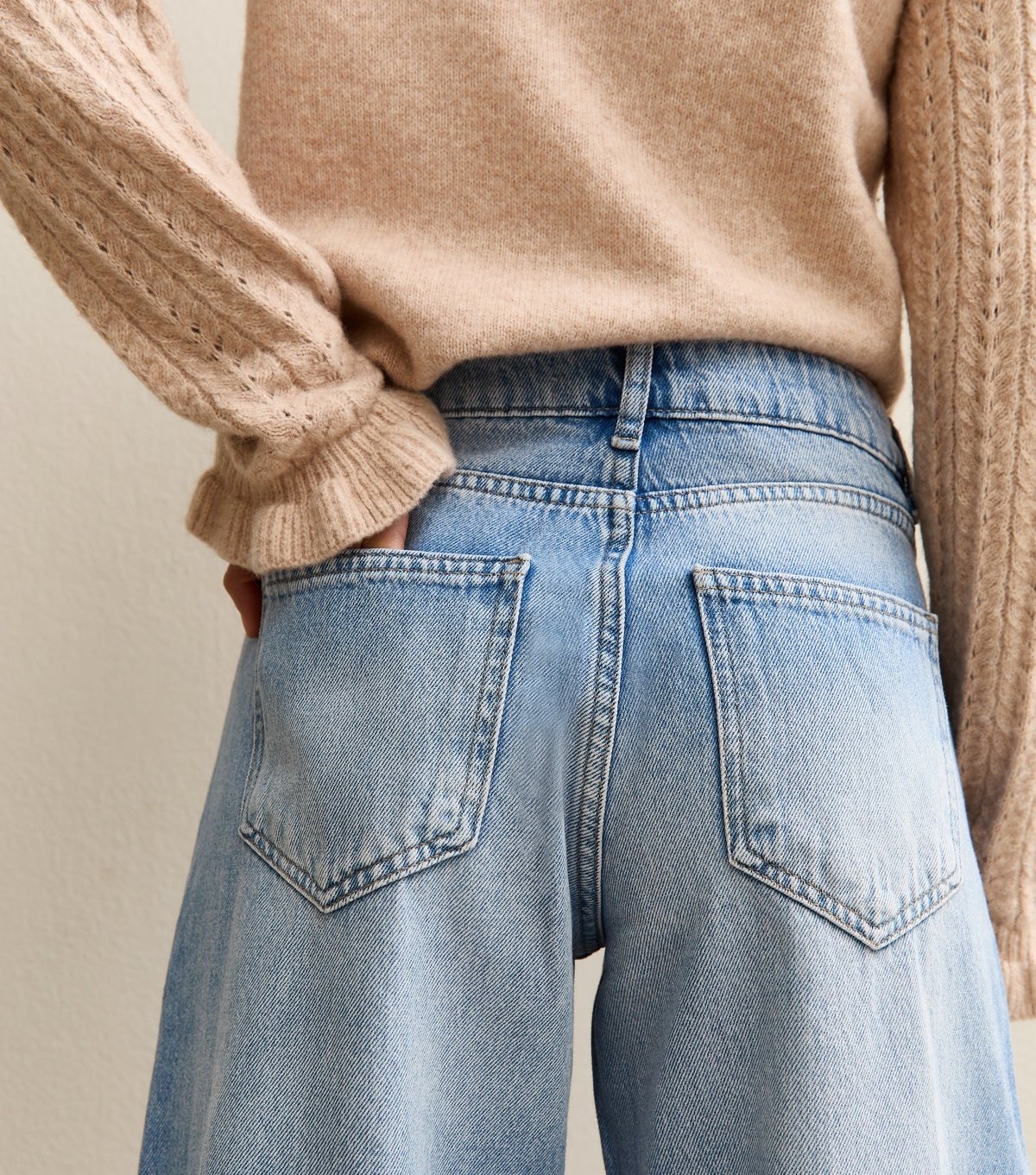 New Look Women's Petite Blue Low Rise Wide Leg Jeans New Look - 4