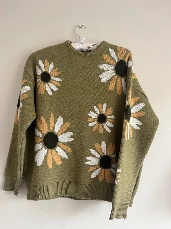 ASOS Design Floral oversized vintage style jumper