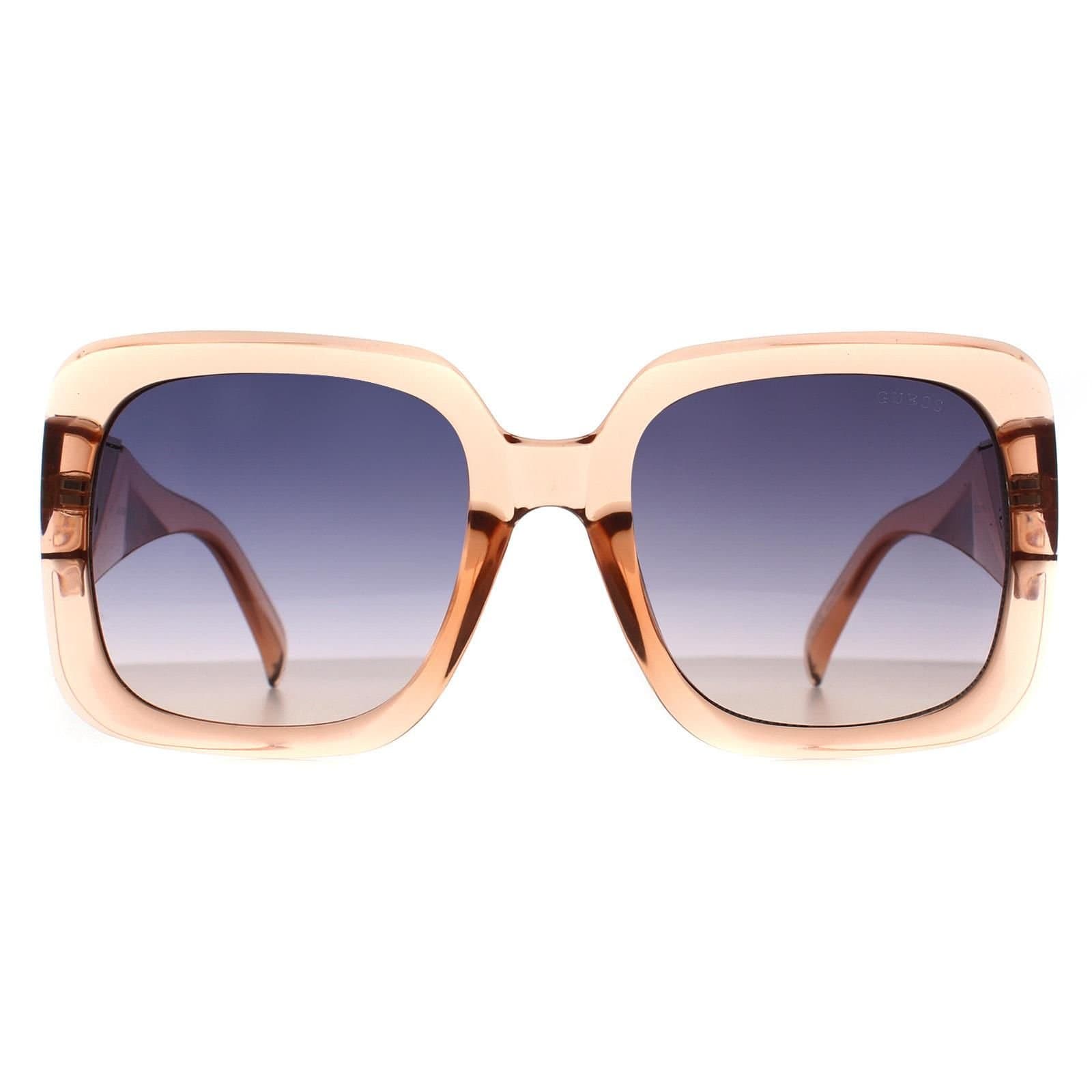 Guess Guess Women's Square Shiny Light Brown Smoke Grey Gradient GO00046