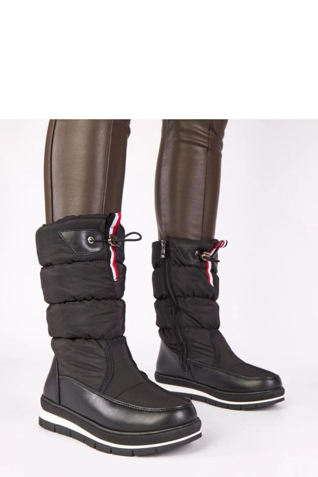 Love Lace Love Lace Women's Sophie Cuff Snow Boots Low Wedge Non Slip Winter Footwear in Black - 2