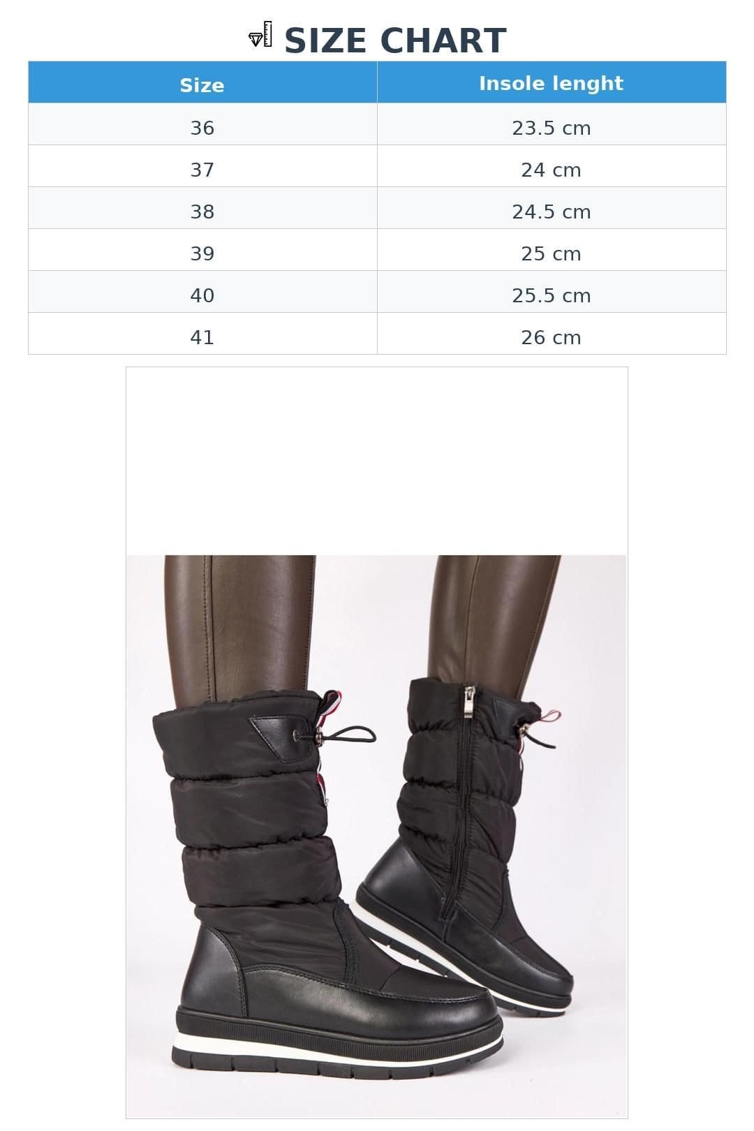 Love Lace Love Lace Women's Sophie Cuff Snow Boots Low Wedge Non Slip Winter Footwear in Black - 4