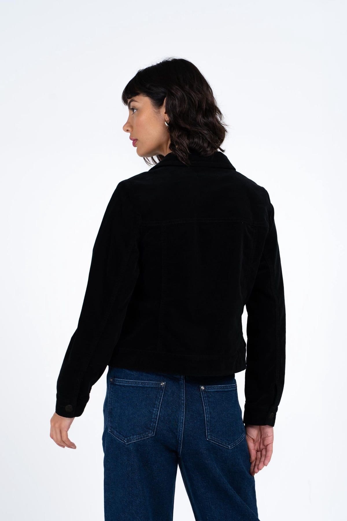 Kettlewell Kettlewell Women's Vera Velvet Jacket in True Black - 4