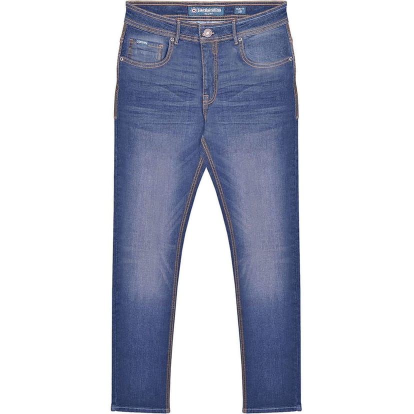 Lambretta Lambretta Men's Stafford Slim Jeans in Mid Blue - 1