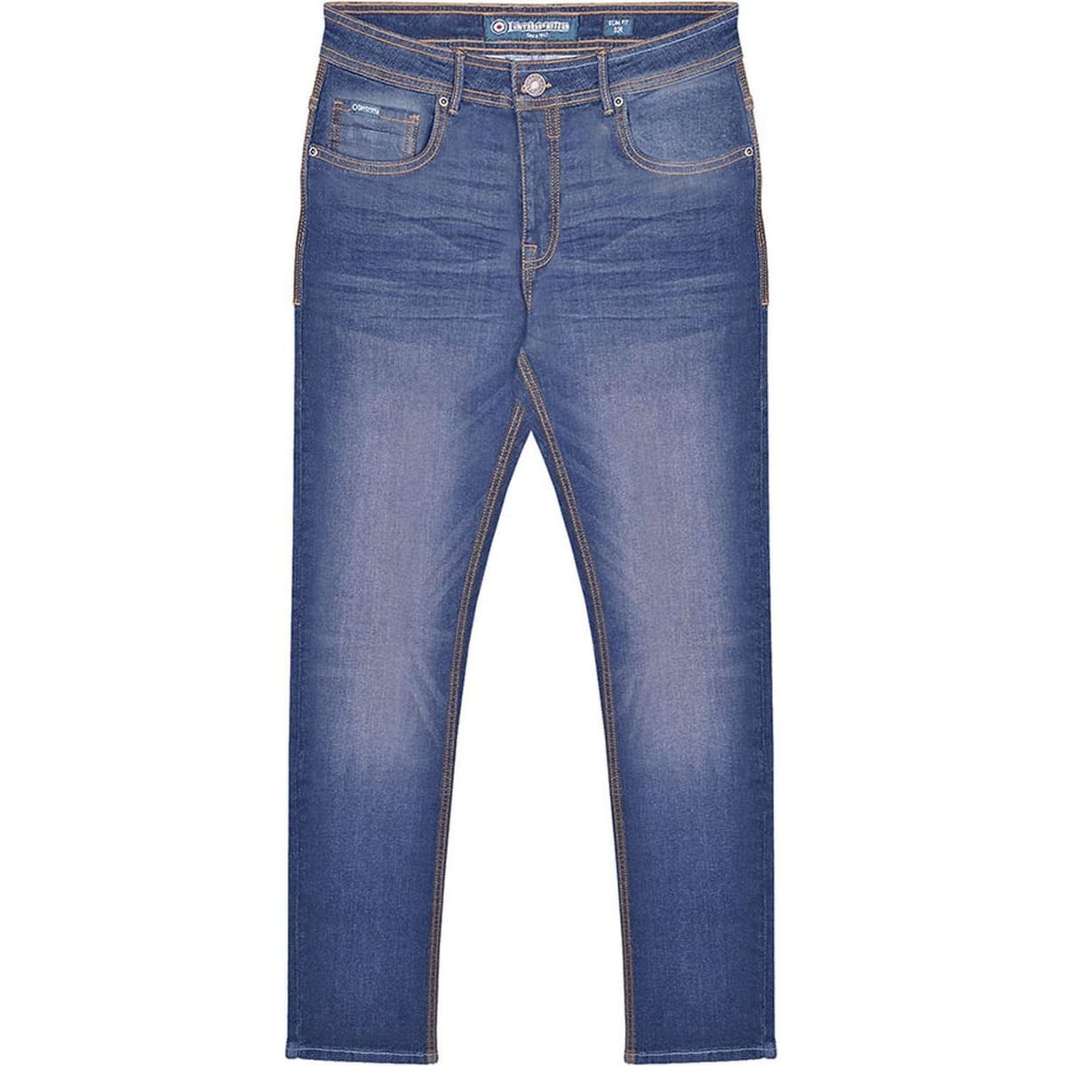 Lambretta Lambretta Men's Stafford Slim Jeans in Mid Blue - 1