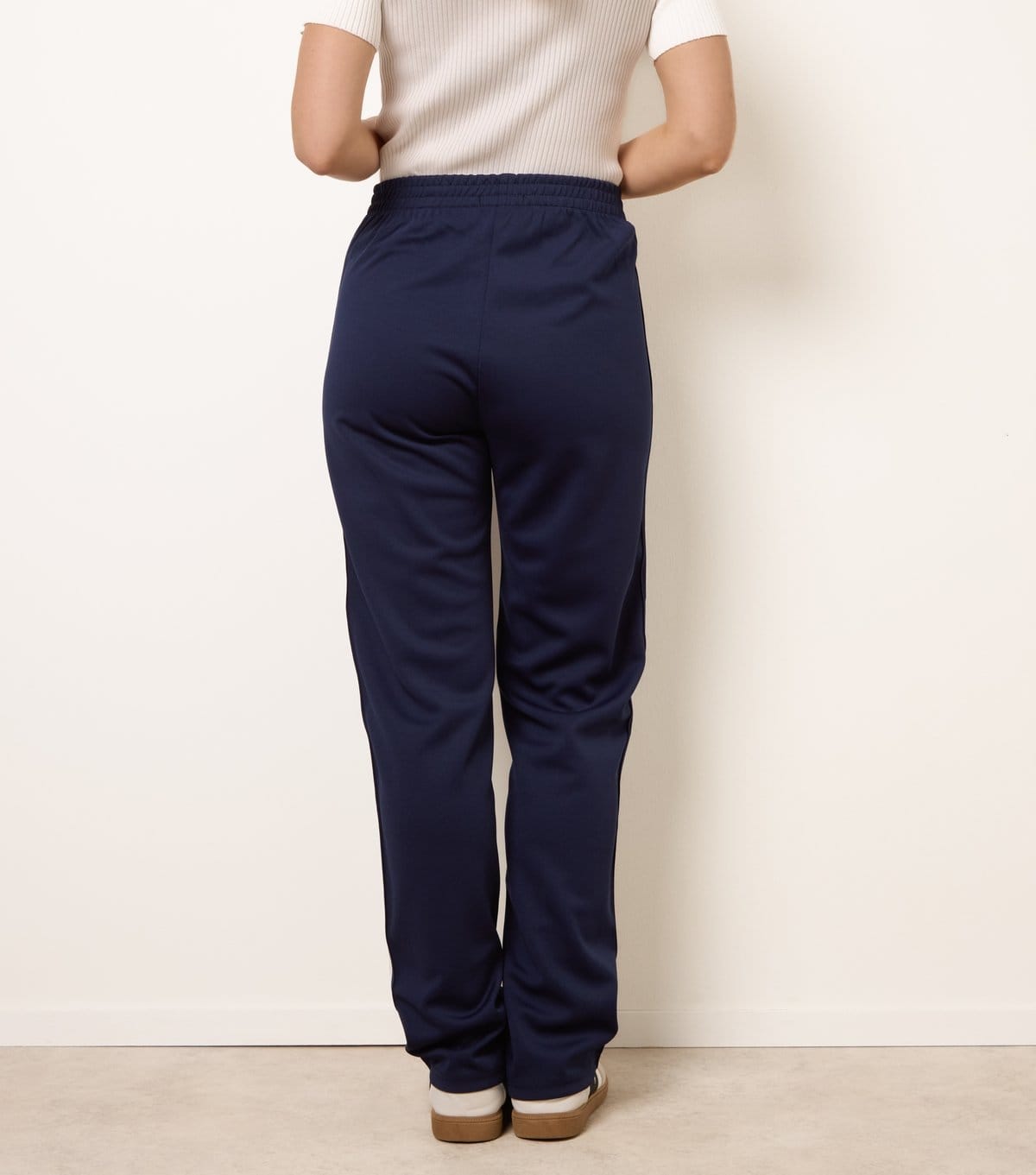 Blue Vanilla Women's Navy Side Stripe Straight Joggers Blue Vanilla New Look - 4
