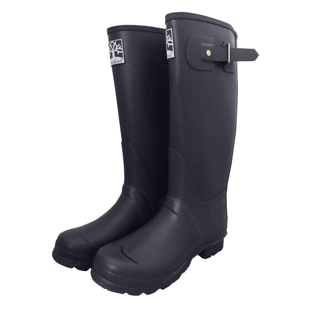 Woodland Woodland Men's Quality Strap Wide Fit Wellington Boots in Navy - 2