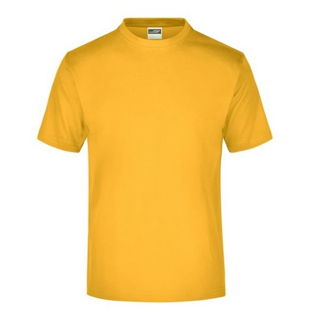 James and Nicholson James and Nicholson Men's Medium Round Neck T-Shirt in Mustard