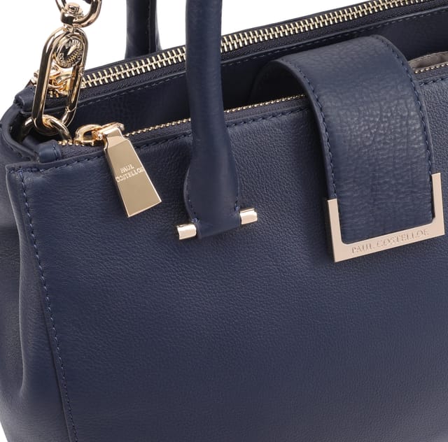 Paul Costelloe Paul Costelloe Women's Miami Leather Shoulder Bag in Blue - 3