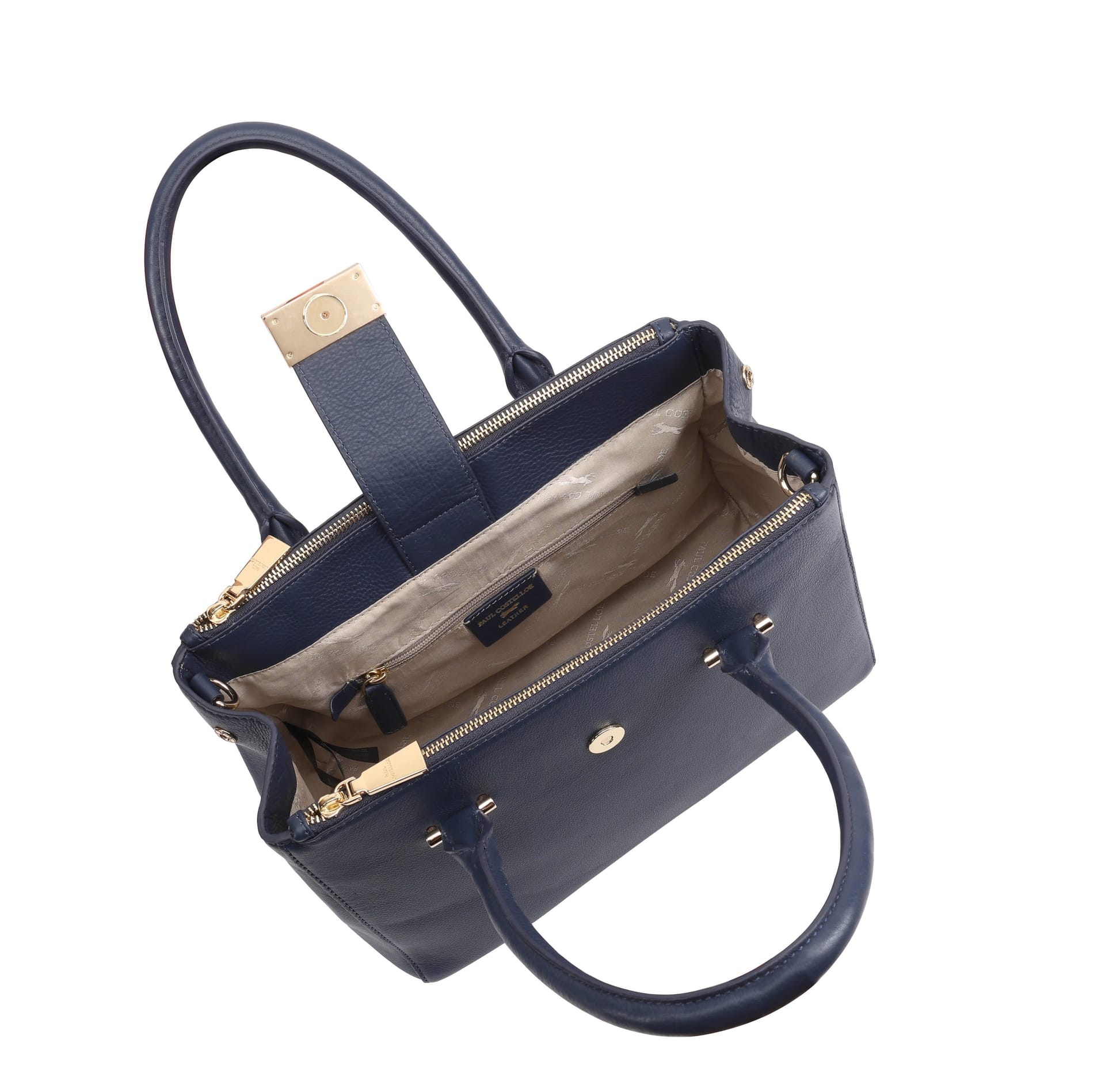 Paul Costelloe Paul Costelloe Women's Miami Leather Shoulder Bag in Blue - 4