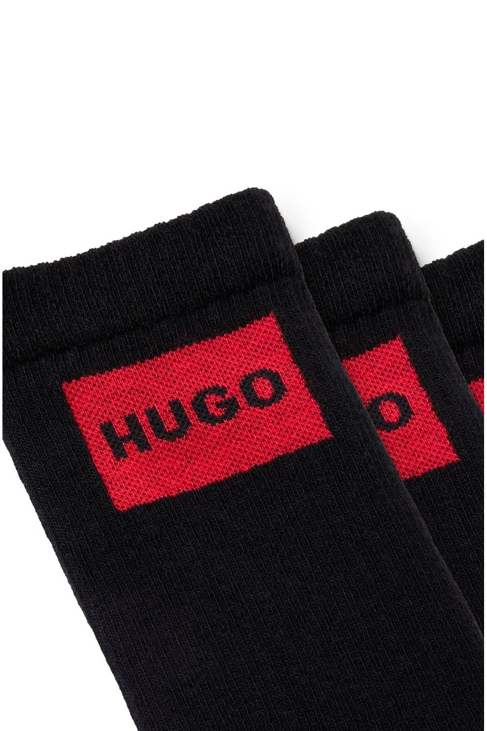 HUGO Hugo Men's 3 Pack Rib Label CC Socks Black - 4