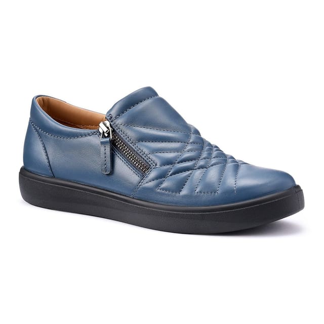 Hotter Hotter Women's 'Poppy' Quilted Trainers in Mid Blue - 2