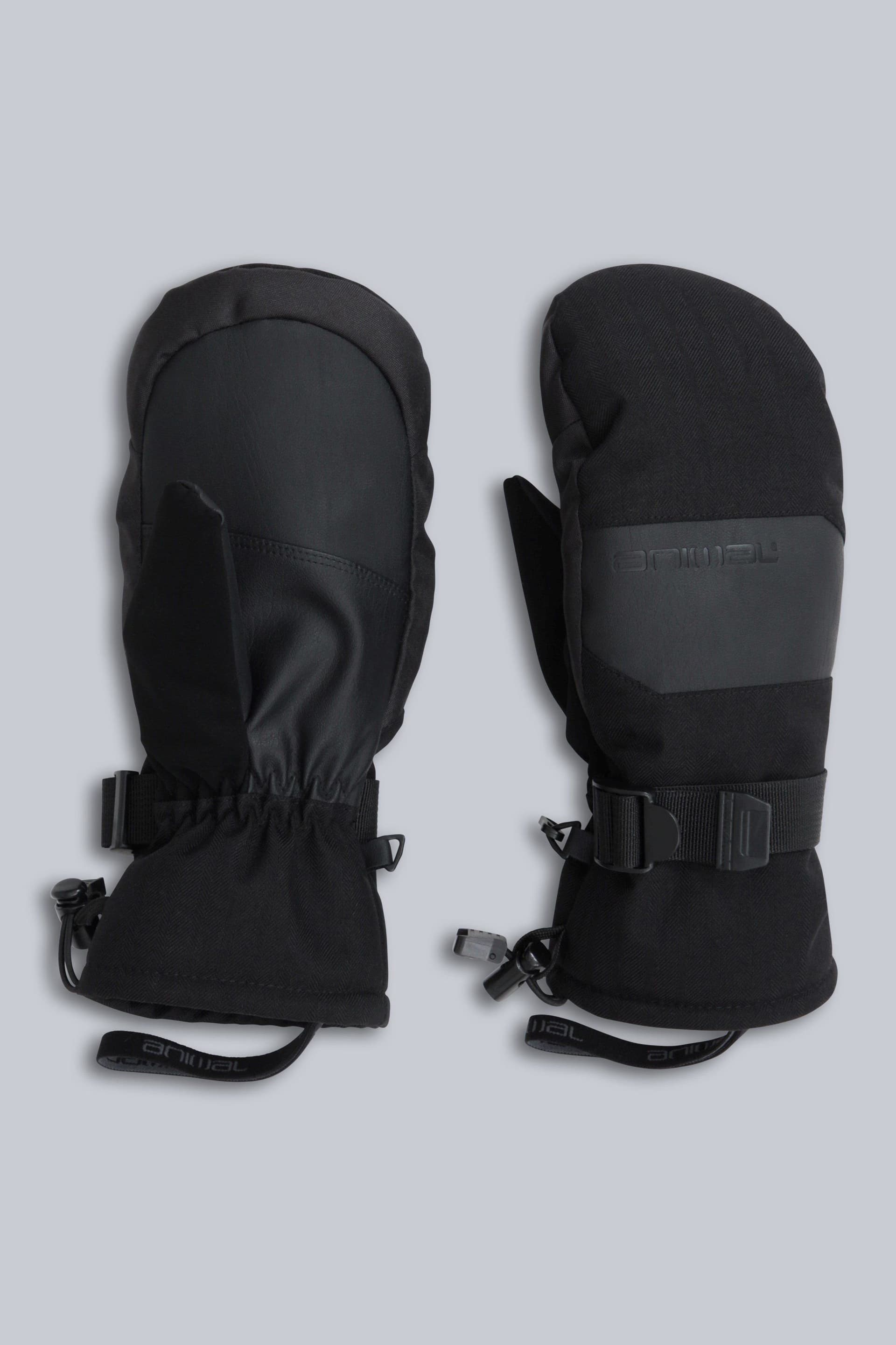 Animal Animal Women's 'Apres' Waterproof Lightweight Warm Cosy Thermal Snow Ski Mittens in Black