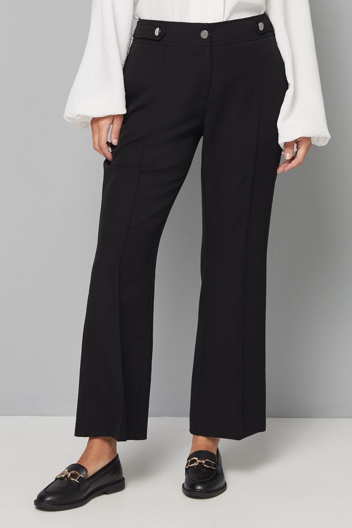 Wallis Wallis Women's Petite Black Smart Bootcut Leg Trousers