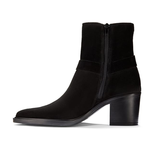 Clarks Clarks Women's Jesse Buckle Black Suede Ankle Boots - 2