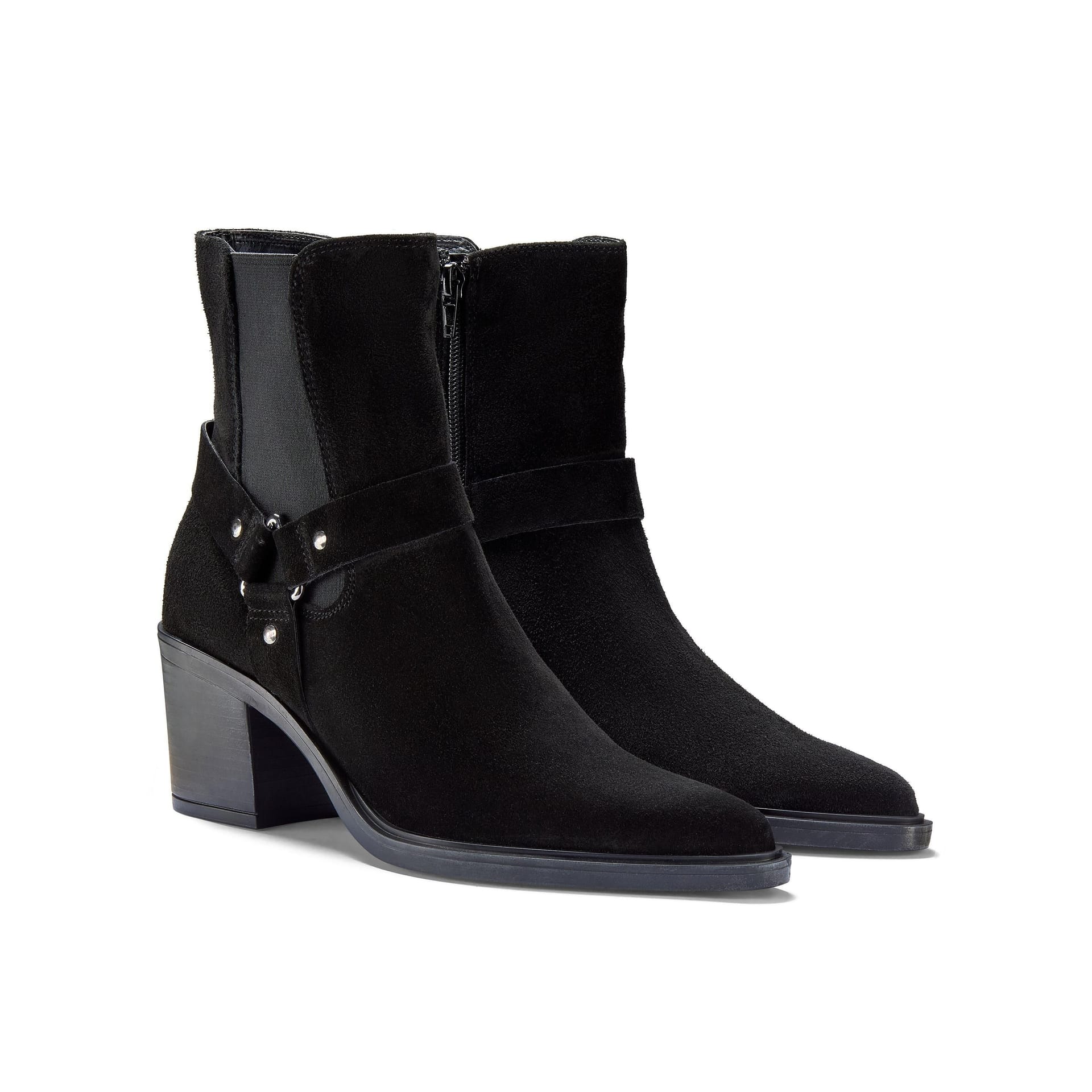 Clarks Clarks Women's Jesse Buckle Black Suede Ankle Boots - 4
