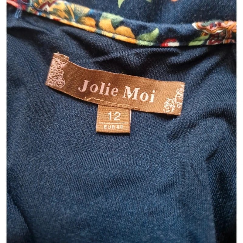 Jolie Moi Jolie Moi floral print sleeveless ruched midi dress UK size 12 - 1