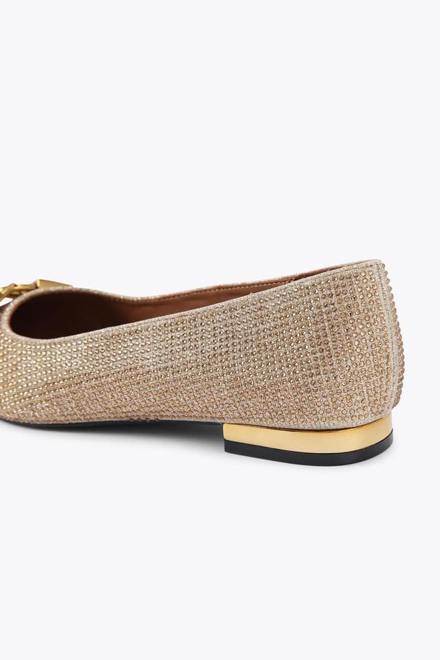 Kurt Geiger London Kurt Geiger London Women's 'Kingsley Pointed Flat' Fabric Flats in Beige - 3